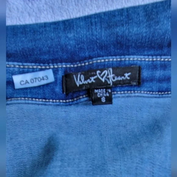 Velvet Heart Snap Long Sleeve Jean Dress  Small - Picture 8 of 16